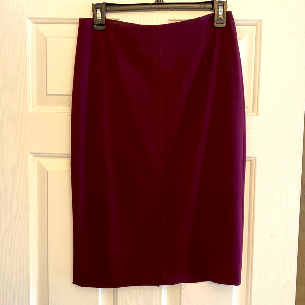 White House Black Market burgundy skirt, Size 2